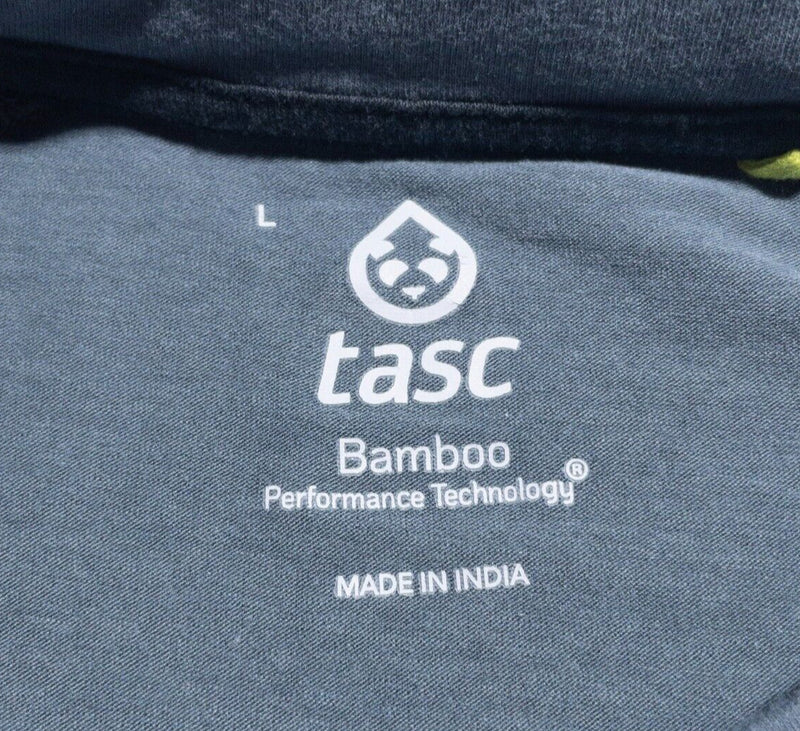 Tasc Bamboo Shirt Men's Large Long Sleeve Crewneck Performance Stretch Blue