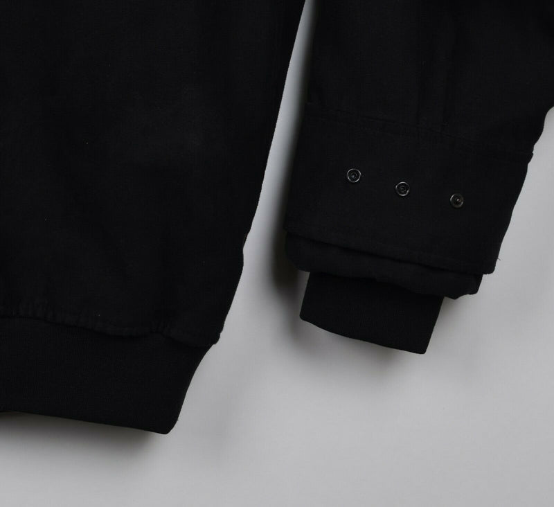 Zero Restriction Men Large Microfiber Polyester Black Snap Pullover Golf Jacket