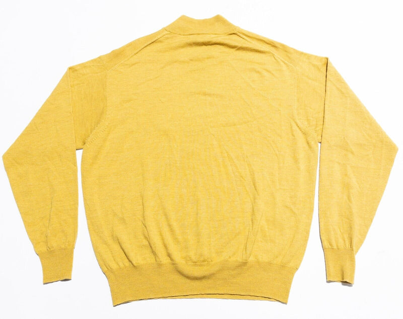 Peter Millar Sweater Men's XL Wool Cashmere Silk Blend Turtleneck Golden Yellow