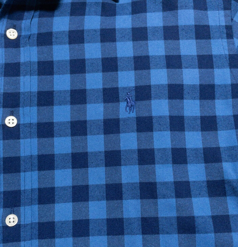 Polo Ralph Lauren Performance Flannel Shirt Men's XL Classic Fit Blue Check