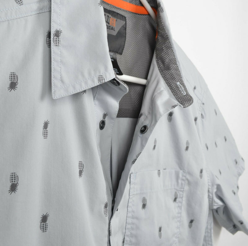 5.11 Tactical Men's Sz Medium QuickDraw Snap-Front Gray Conceal Carry Shirt