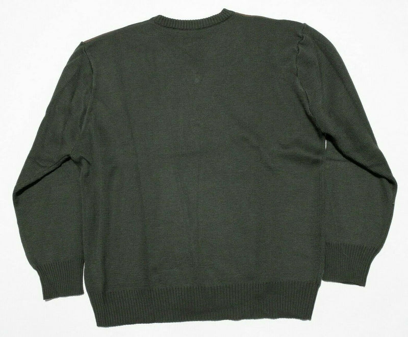 Beretta Men's 2XL Wool Blend Shoulder Pads Embroidered Pullover Knit Sweater