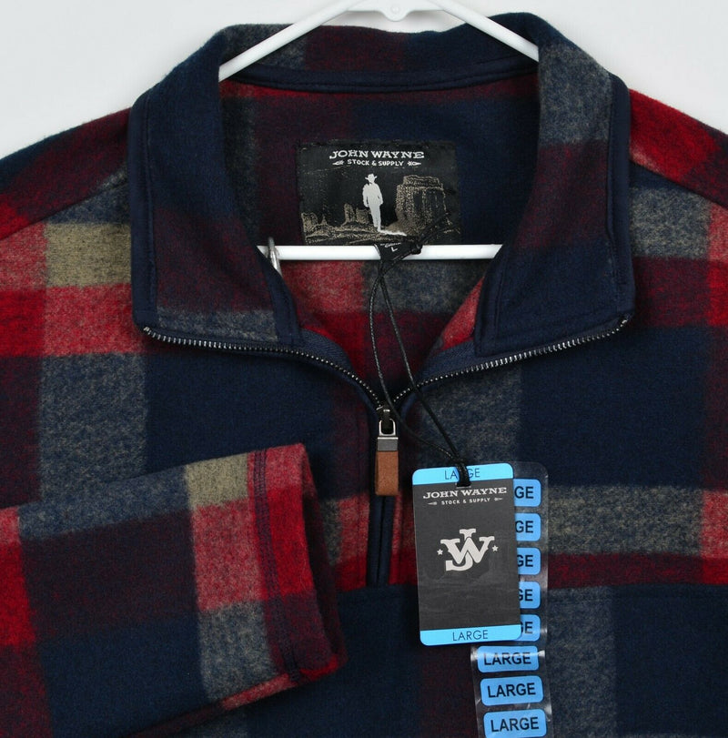 John wayne wooly plaid fleece pullover best sale