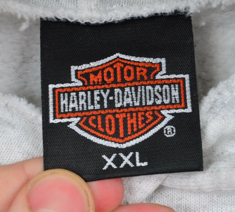 Vintage 90s Harley-Davidson Men's 2XL American Made Eagle Hoodie Sweatshirt