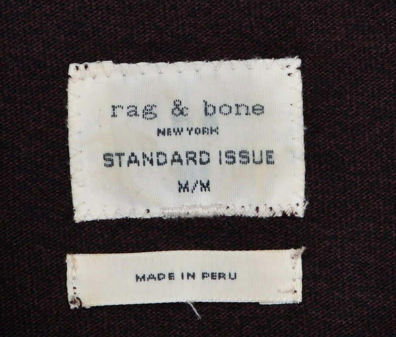 Rag & Bone Men's Sz Medium Brown Embroidered Logo Standard Issue Polo Shirt