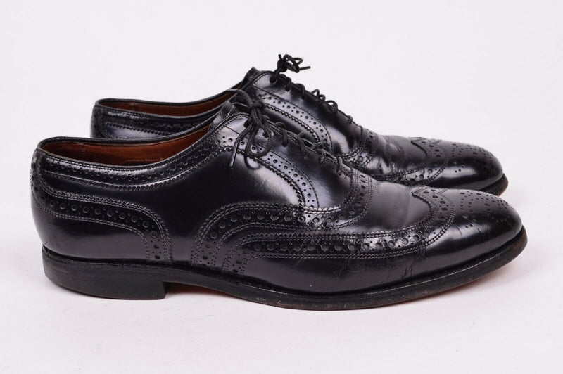 Allen Edmonds Men's 8.5 D McAllister Black Leather Oxfords Wingtip Shoes