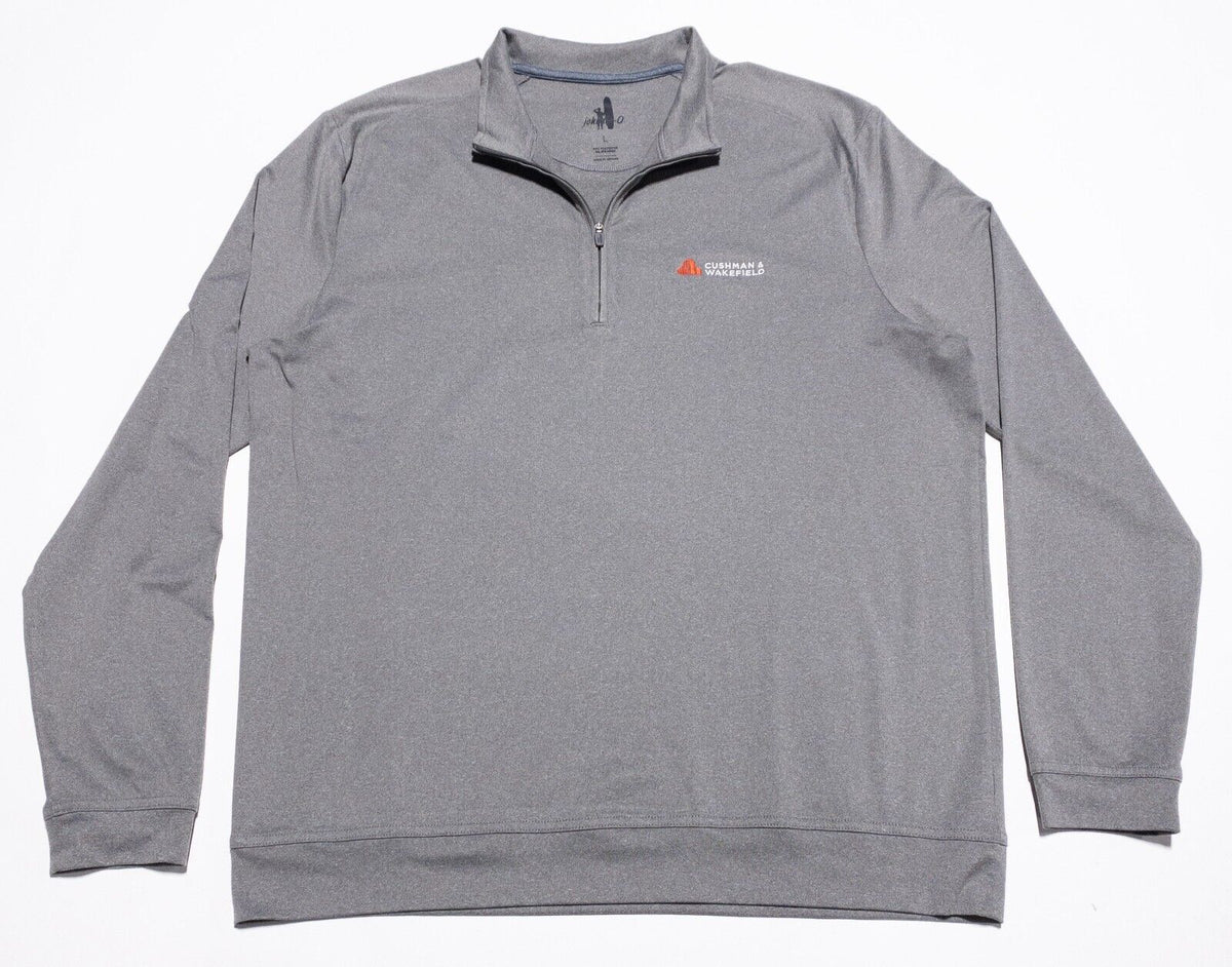 Johnnie-O 1/4 Zip Jacket Men's Large Stretch Wicking Gray