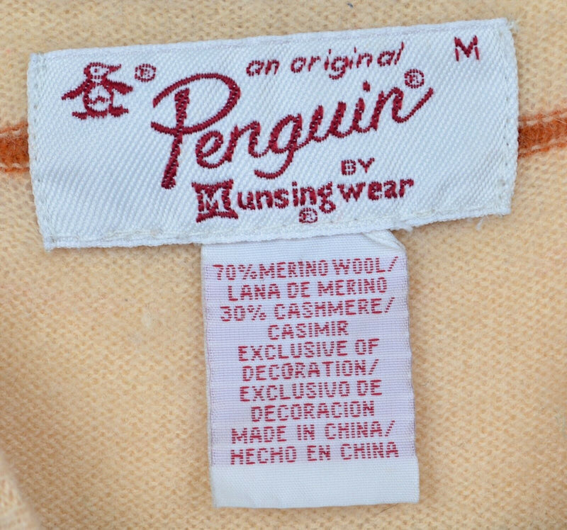 Penguin Munsingwear Men's Sz Medium Merino Wool Cashmere Striped Sweater