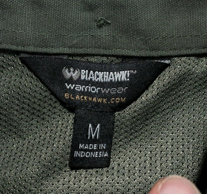 Blackhawk Tactical Shirt Medium Men's Olive Drab Green Warrior Wear Button