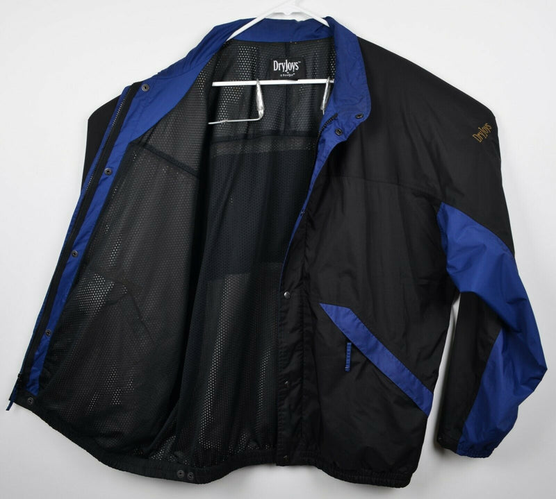 FootJoy DryJoys Men's 2XL Vented Full Zip Snap Blue Black Golf Jacket