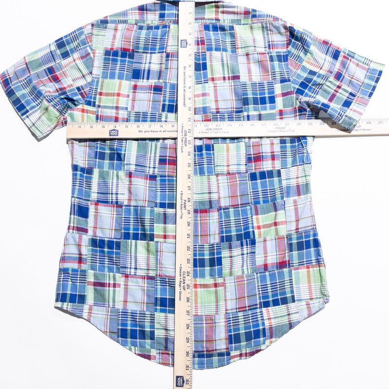 Brooks Brothers Patchwork Shirt Men's Medium Colorful Plaid Button-Down Preppy