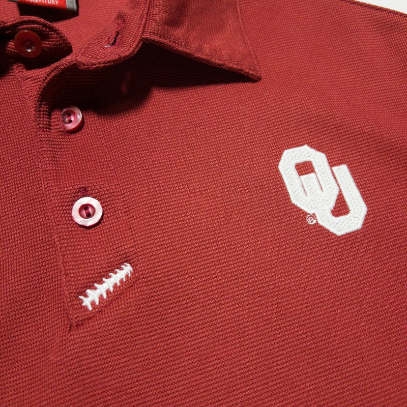Oklahoma Sooners Men's Large Nike Team Issue Crimson Red Fit Dry Polo Shirt