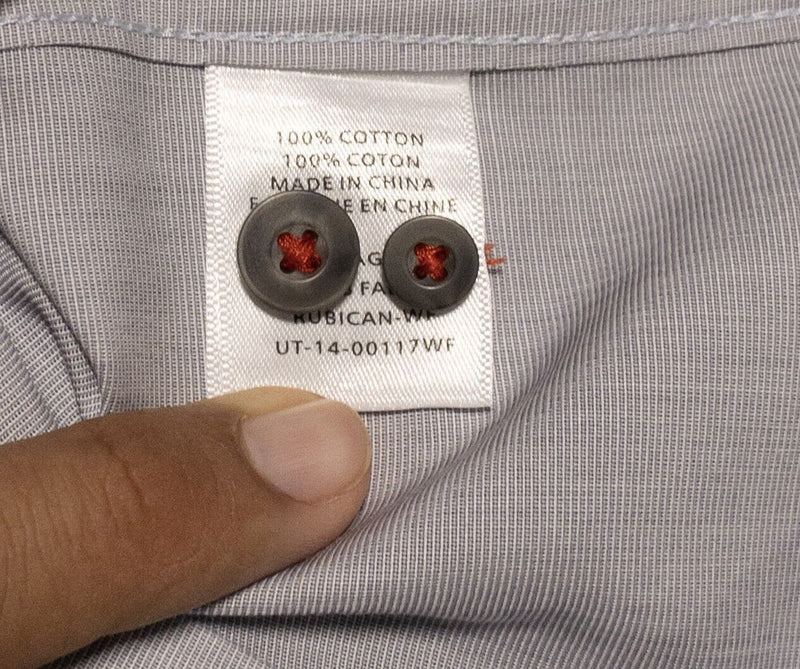 UNTUCKit Shirt Men's Small Slim Fit Wrinkle Free Long Sleeve Solid Gray Casual