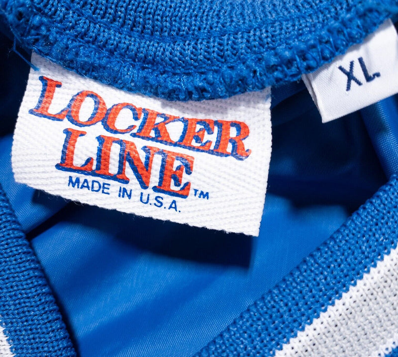 Vintage Seattle Seahawks Jacket Men's XL Bomber Snap Locker Line Blue USA NFL