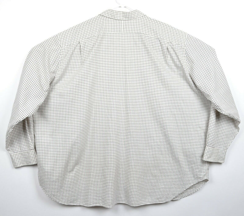 Polo Ralph Lauren Men's Sz 5XB Cream White Plaid Check Button-Down Shirt