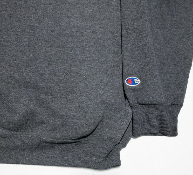 Vintage Champion Sweatshirt Men's Large 90s Crewneck Gray Logo Pullover