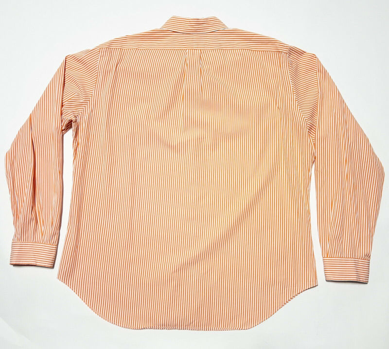 Polo Ralph Lauren Orange Striped Button-Down Shirt Men's XL Classic Fit