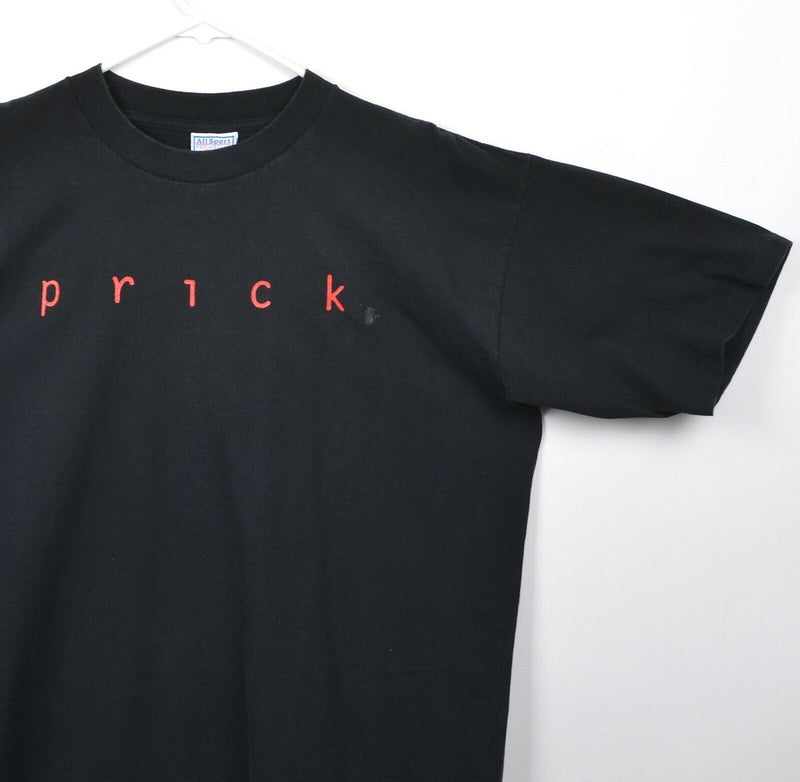Vtg 90s Prick Men's Sz XL Double-Sided Black Tour Concert Band T-Shirt