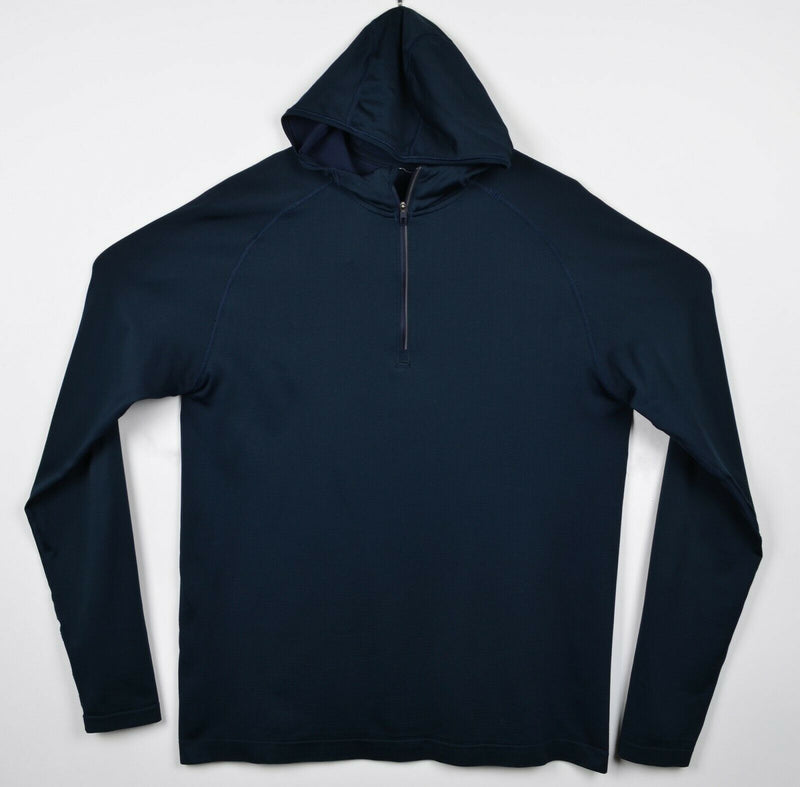 Lululemon Men's Large Metal Vent Tech Navy Blue 1/4 Zip Lightweight Hoodie