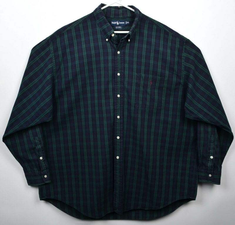 Polo Ralph Lauren Men's 2XL "Big Shirt" Navy Blue Green Button-Down Shirt