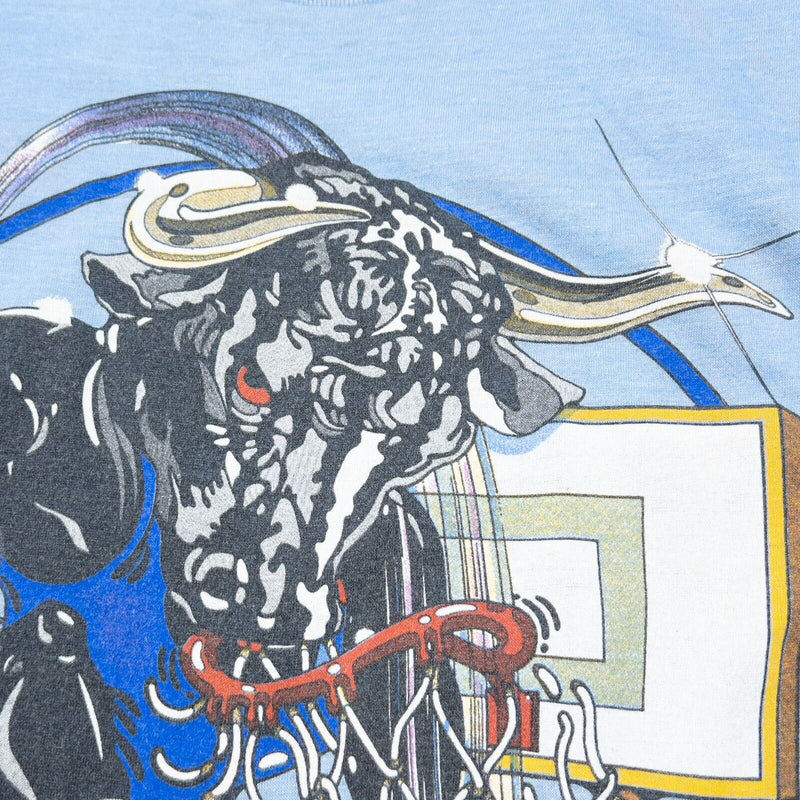Schlitz Beer T-Shirt Large Men's Vintage 80s Basketball Bull Promo Short Sleeve