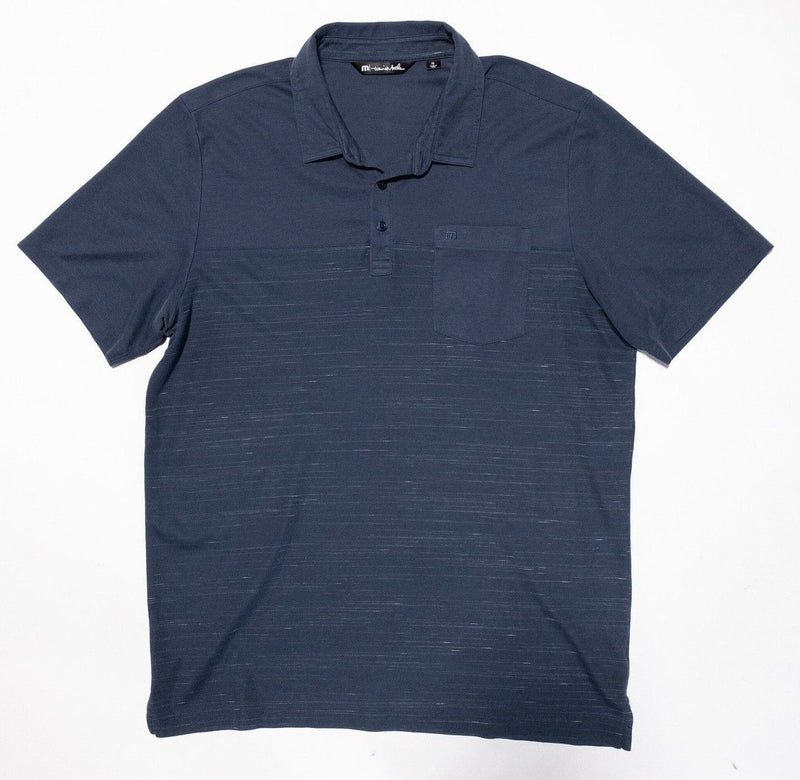 Travis Mathew Polo XL Men's Shirt Navy Blue Two-Tone Short Sleeve Golf Casual
