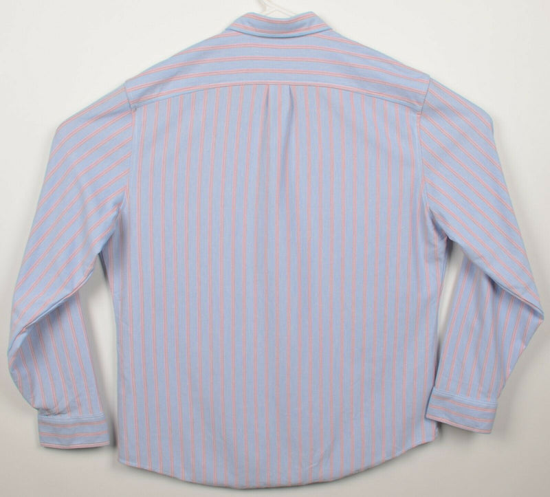 Bonobos Men's XL Slim Fit Pink Blue Striped Casual Long Sleeve Button-Down Shirt