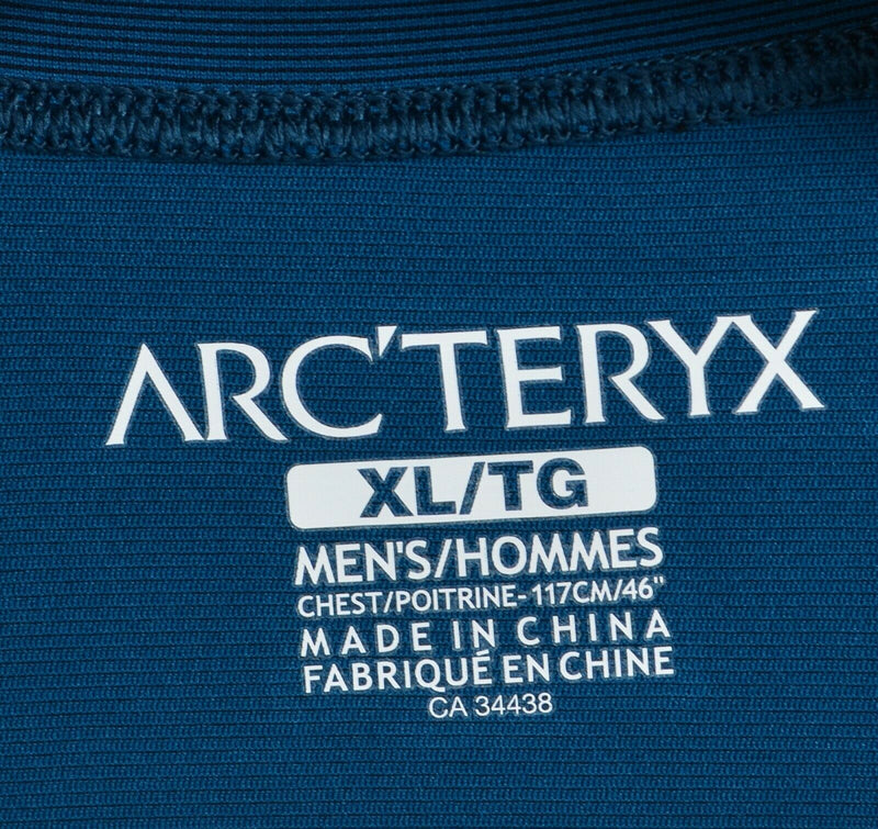 Arc'teryx Men's XL Teal Blue Crewneck Short Sleeve Wicking Compression T-Shirt