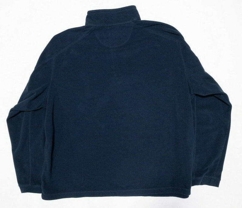 L.L. Bean Fleece Pullover Men's 2XL Jacket Navy Blue Long Sleeve 1/4 Zip Outdoor