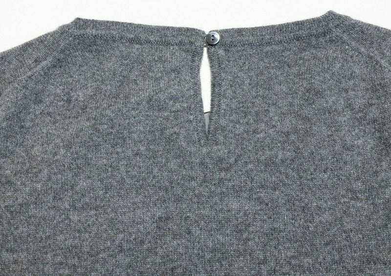 Brooks Brothers Italian Cashmere Sweater Vest Gray Knit Scotland Women's Medium