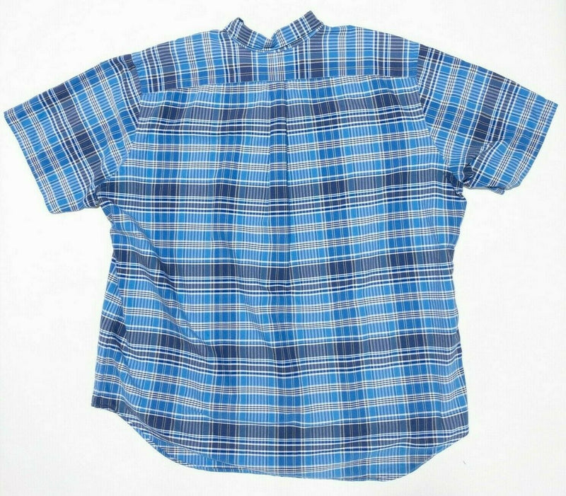 Polo Ralph Lauren Shirt 3XLT Men Short Sleeve Button-Front Big & Tall Blue Plaid