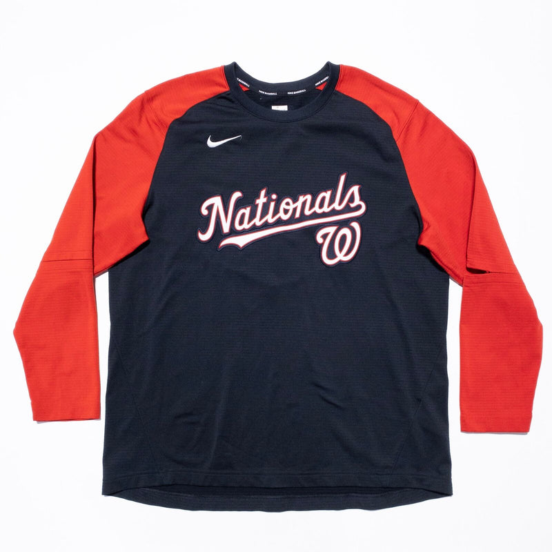 Washington Nationals Team Issue Shirt Men's XL Nike Red Blue MLB T.J. McFarland