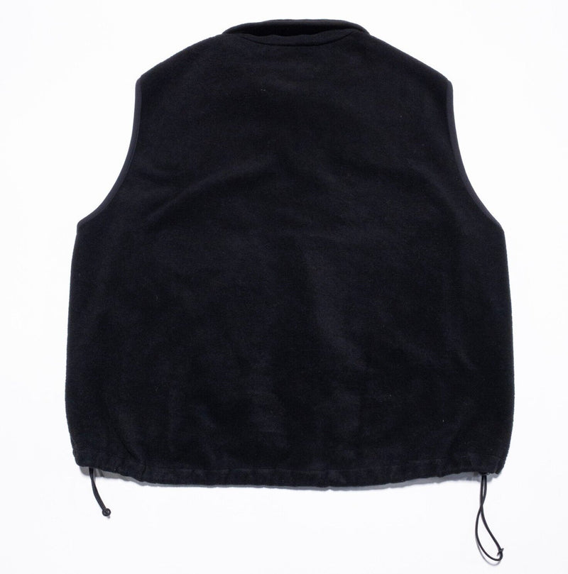 Woolrich Fleece Vest Men's 2XL Full Zip Solid Black Andes Fleece Vest Outdoor
