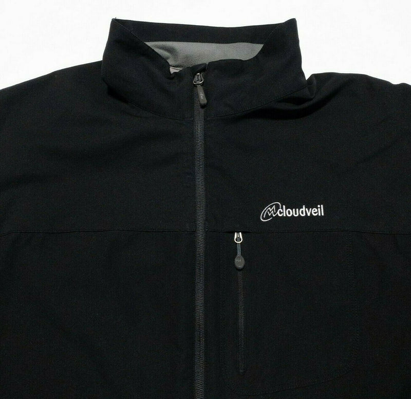 Cloudveil Softshell Jacket Full Zip Solid Black Zip Pockets Packable Men's XL