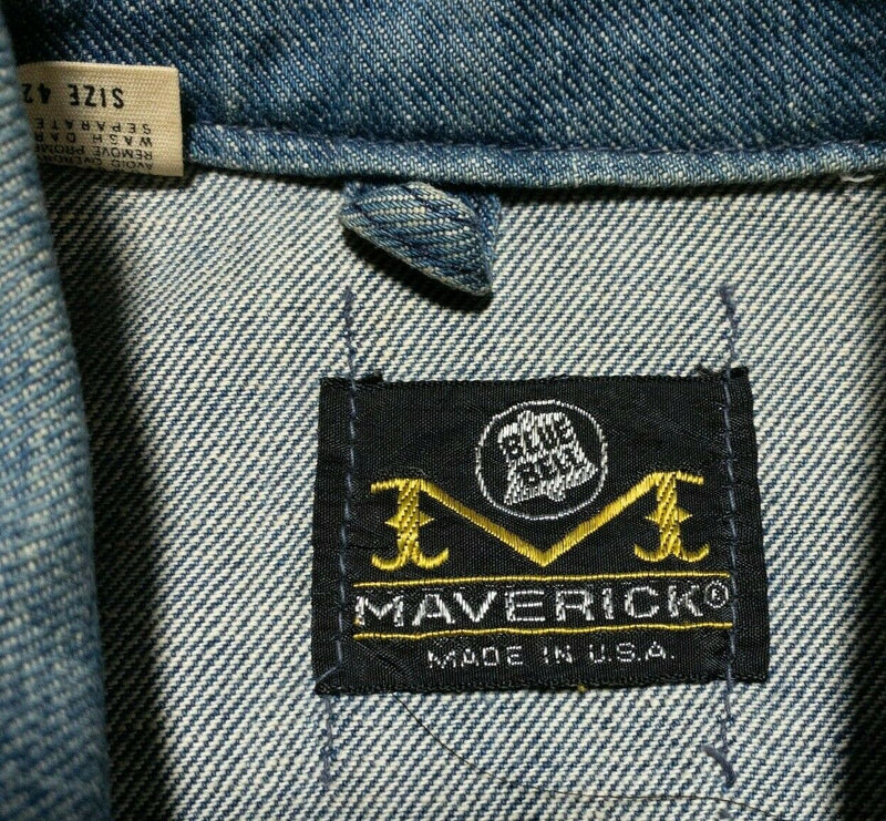 Vintage 60s Maverick Blue Bell Men's 42 (M) Denim Indigo Blue Trucker Jacket