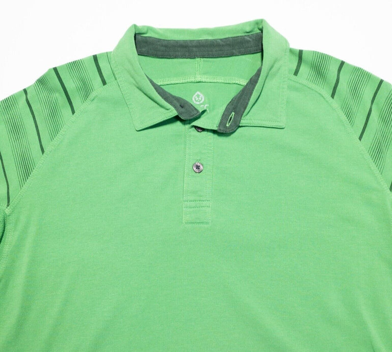 Tasc Performance Bamboo Shirt Medium Men's Polo Green Short Sleeve Stretch