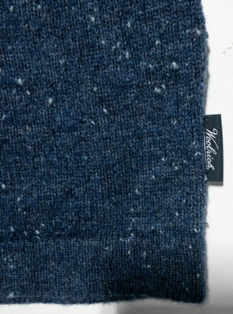 Woolrich Sweater Men's XL Lambswool Blend Blue Speckled 1/4 Zip Pullover