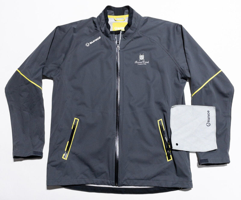 Sunice Zephal Jacket Men XL Golf Jay Waterproof Gray Full Zip Gray Ultra-Stretch