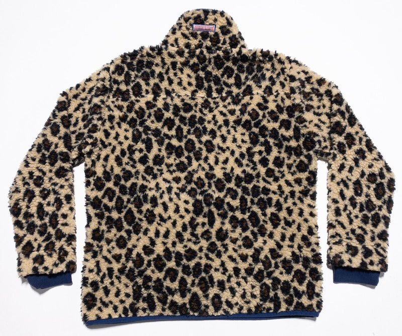 Vineyard Vines Leopard Fleece Jacket Women's XS Printed SuperShep Pullover