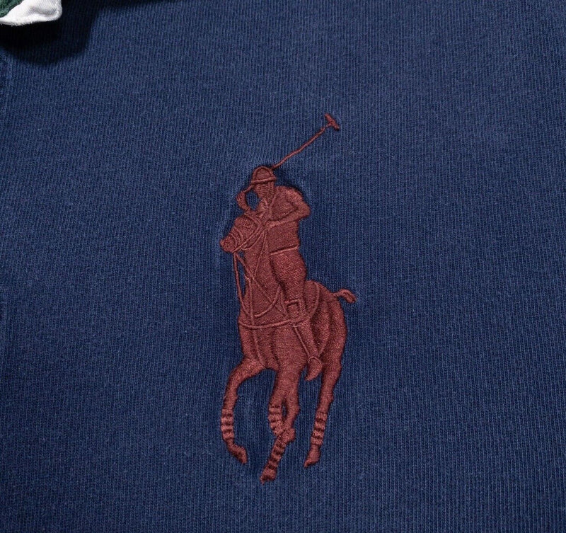 Polo Ralph Lauren 4XLT Rugby Shirt Men's Big Pony Long Sleeve Navy Blue 4XL Tall