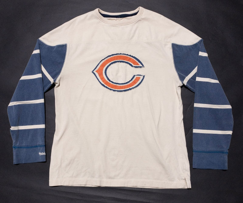 Chicago Bears Shirt Adult XL Mitchell & Ness Throwbacks Long Sleeve Retro