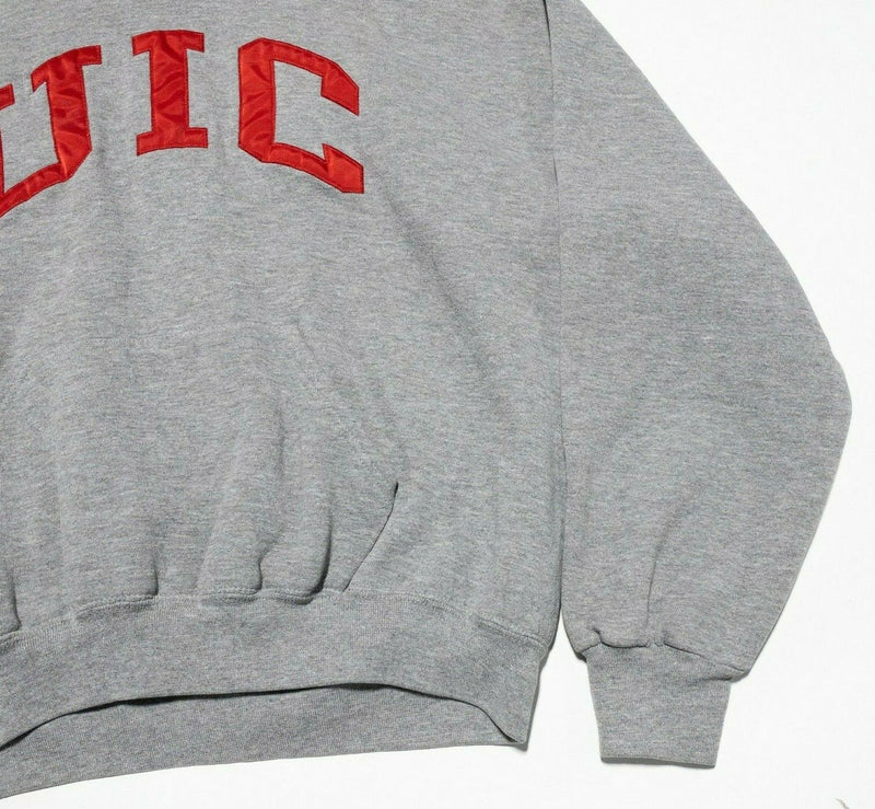 University of Illinois Chicago UIC Flames Russell Athletic Hoodie 90s Men's XL