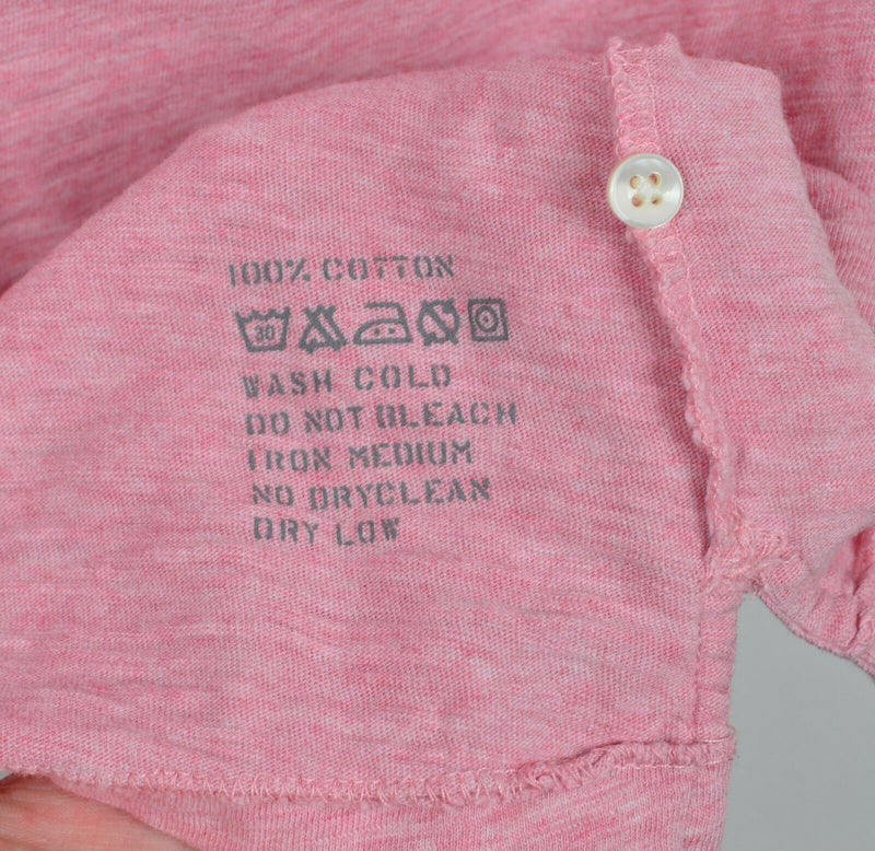 Alex Mill Men's Sz Medium Heather Pink Short Sleeve Pocket Polo Shirt