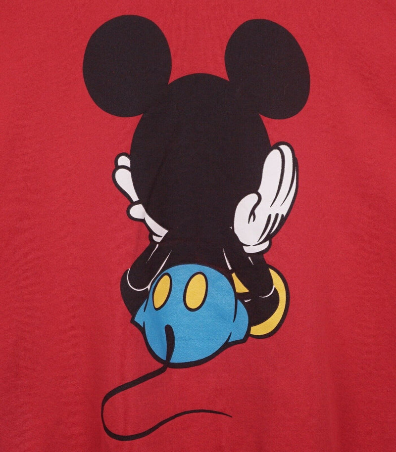 Vintage Mickey Mouse & Co Men's XL Disney Red 50/50 Blend Made in USA Sweatshirt