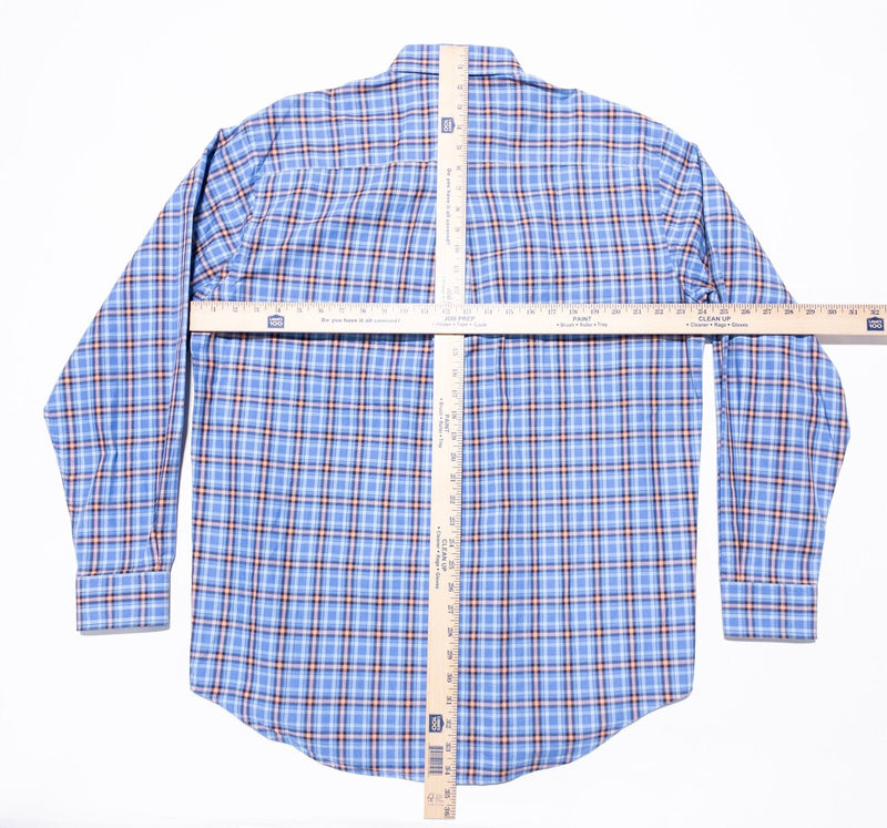 Bobby Jones Collection Shirt Men's Large Button-Down Blue Plaid Long Sleeve