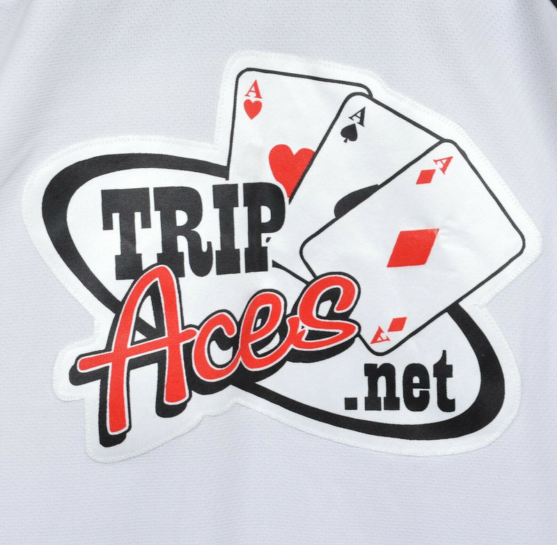 Trip Aces .net Men's 2XL Cards Poker Suited Athletic Knit Hockey Jersey