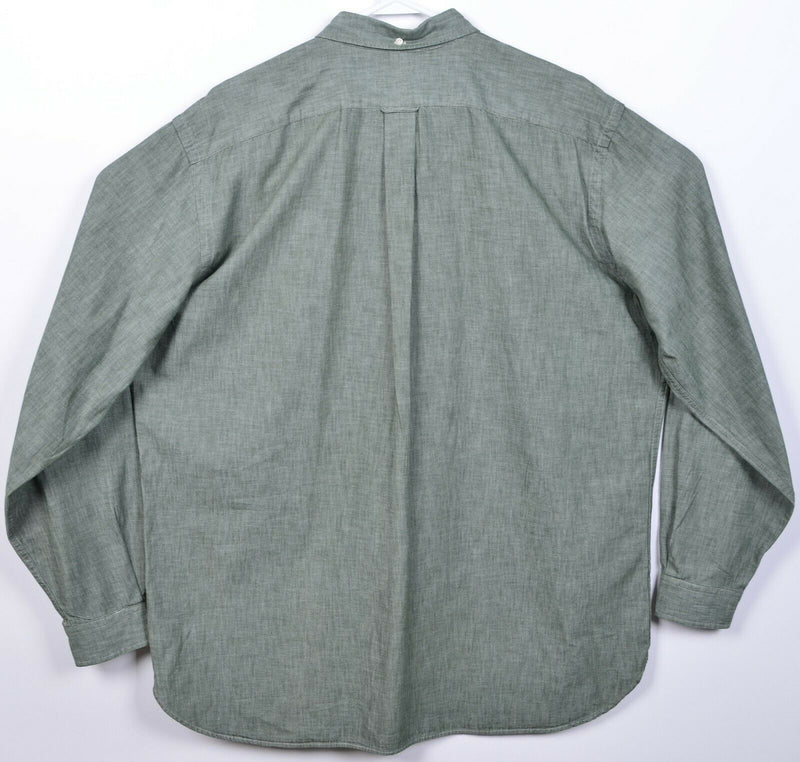 Polo Ralph Lauren Men's XLT Tall Solid Green Long Sleeve Button-Down Shirt