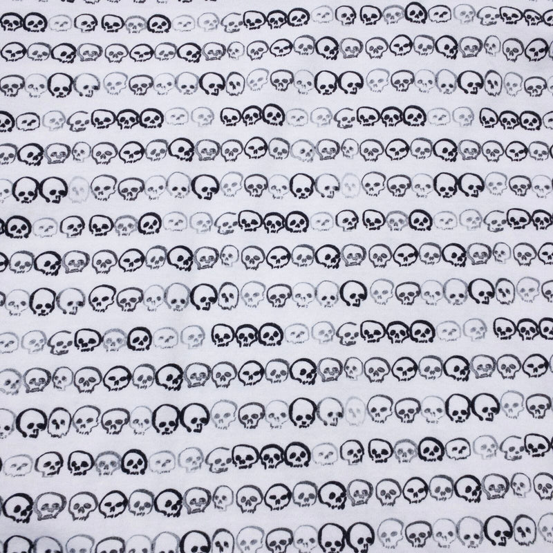 Robert Graham Skull T-Shirt Men's 2XL White All Over Print Crewneck Short Sleeve