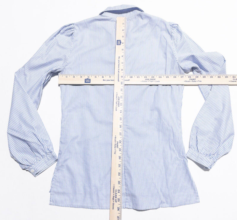 Reformation Shirt Womens Small Collared Blue White Striped Button-Up Long Sleeve
