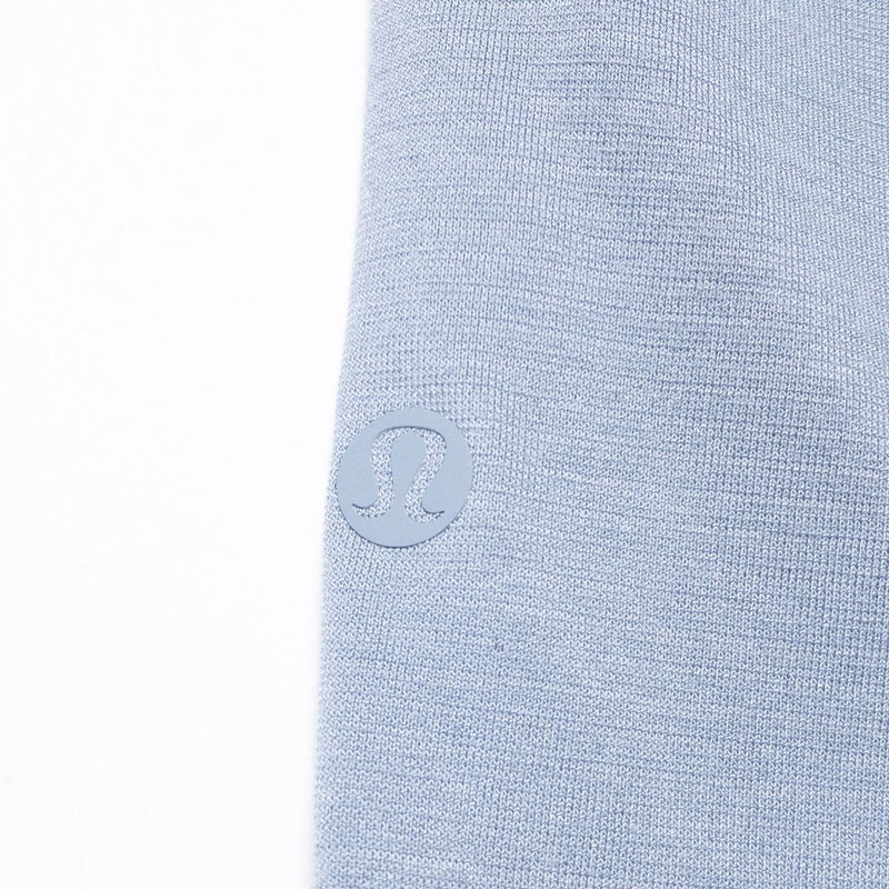 Lululemon Polo Shirt Men's Fits XL Gray/Light Blue Short Sleeve Athleisure